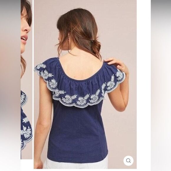 Anthropologie Moulinette Soeur Julieta Ruffled Top - Picture 3 of 7